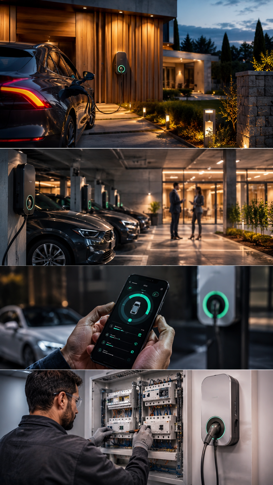 Bornes de recharge intelligentes avec contrôle via application mobile